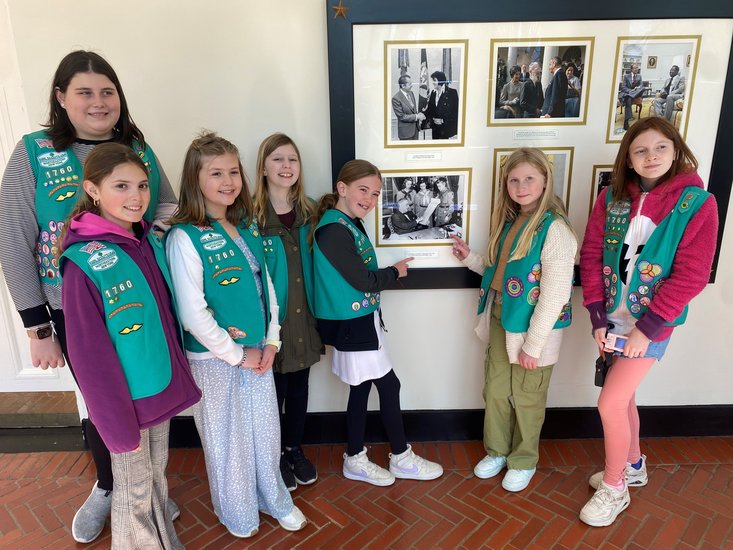 CISecurity's tweet photo. Our CIS Cares team partnered with a local @girlscouts troop to learn about #onlinesecurity, privacy, responsible app usage, and women in technology. Read about it here. https://t.co/QPNVPpv4QP #cybersecurity #STEM #CISCares https://t.co/O1O5CAGUUg