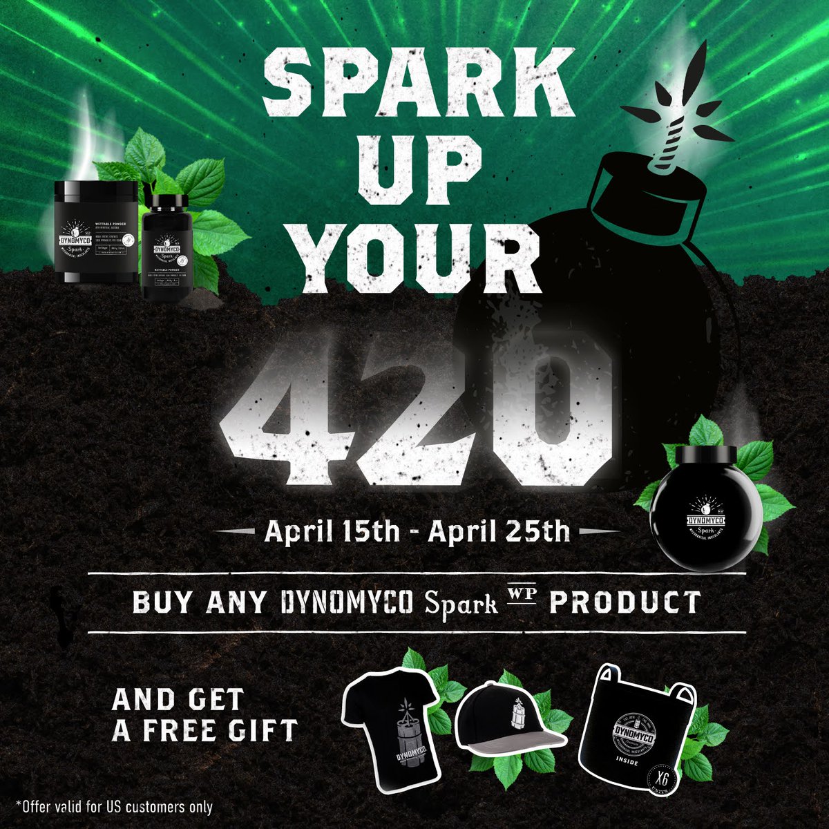 Spark up your 420 celebrations from April 15th to April 25th, 2024! Purchase any DYNOMYCO spark product during this period and receive a complimentary gift. Explore more and elevate your experience at dynomyco.com #DYNOMYCO #420Spark #FreeGift