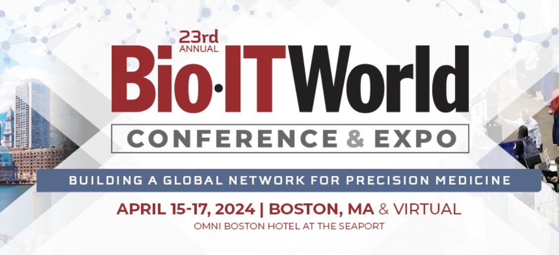 We're at Bio-IT World this week. Come see our speaker slot on Wednesday, April 17th, at 12:40pm. Check it out!