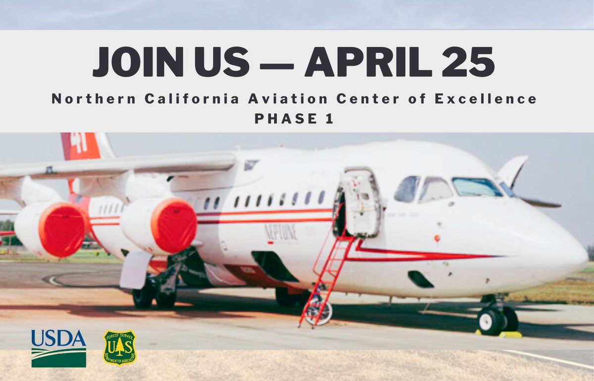 USFS Fire-California (@r5_fire_news) on Twitter photo MEDIA OPPORTUNITY: On Apr 25 we'll be cutting the ribbon on a 5-year, $28 mil project that more than doubles aerial firefighting capabilities across the Western U.S. Adrienne.freeman@usda.gov or 209 742 3391 for media RSVP.
#USFS
#R5FlyShop
#Aerialfirefighting
#Smokejumpers MEDIA OPPORTUNITY: On Apr 25 we'll be cutting the ribbon on a 5-year, $28 mil project that more than doubles aerial firefighting capabilities across the Western U.S. Adrienne.freeman@usda.gov or 209 742 3391 for media RSVP.
#USFS
#R5FlyShop
#Aerialfirefighting
#Smokejumpers