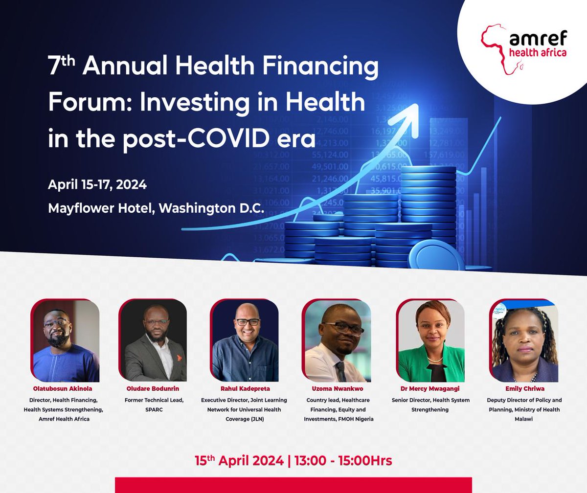 Exciting update from the Seventh Annual Health Financing Forum! Join us today for a session on 'Leveraging South-South Cross-Learning Approaches to Address Health Financing Challenges across LMICs in Africa in the Post-COVID Era.' Gain insights, share successes, and let's explore…