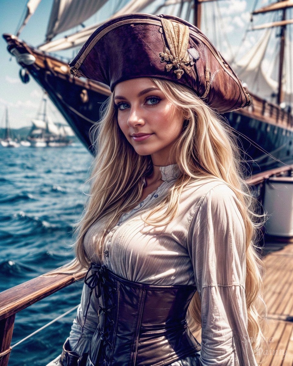 Ahoy, followers! 🏴‍☠️ Quick question for y'all - who's the cutest pirate you've ever seen, wouldn't it be me? 😇 Drop your thoughts below! #PirateLife #model #modellife #instamodel #beautymodel #instagirl #virtualinfluencer #playbella