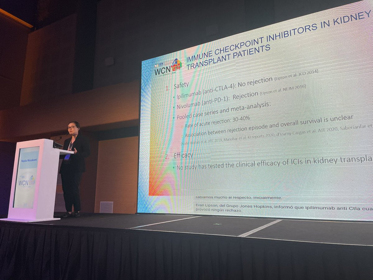 Sandra Herrmann MD, FASN (@herrmannmd) on Twitter photo Transplant Onconephrology use of ICI in patients with organ transplant. Eloquent presentation by Dr <a href="/nymurakami/">Naoka Murakami</a> <a href="/onconephsociety/">American Society of Onconephrology</a> <a href="/ISNkidneycare/">Int Society of Nephrology</a> #WCN24 #ISNWCN Transplant Onconephrology use of ICI in patients with organ transplant. Eloquent presentation by Dr <a href="/nymurakami/">Naoka Murakami</a> <a href="/onconephsociety/">American Society of Onconephrology</a> <a href="/ISNkidneycare/">Int Society of Nephrology</a> #WCN24 #ISNWCN