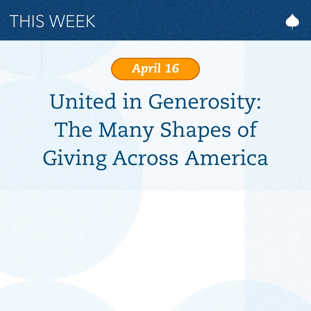 This week, join a panel of Aspen Institute leaders to discuss generosity’s many forms in our country, how it informs belonging, builds community strength, and how these different interpretations can influence engagement levels with nonprofits. Learn more and register: