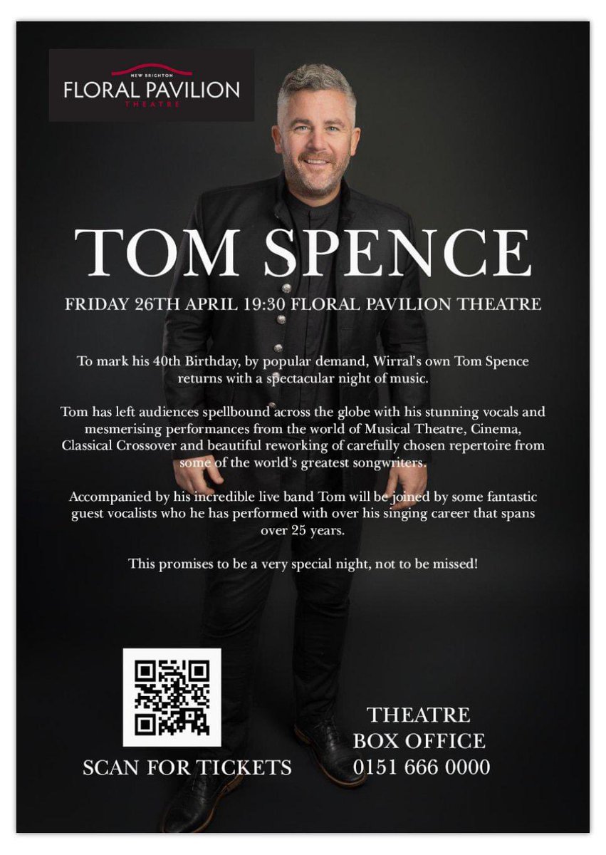 A huge thank you to Wirral's own <a href="/TomSpenceMusic/">Tom Spence</a> for donating tickets to us here at team MGP to help our benefit our support groups 🖤

This is going to be a fabulous night of music at the Floral Pavilion with one of the best voices Wirral has produced, this is not a night to be