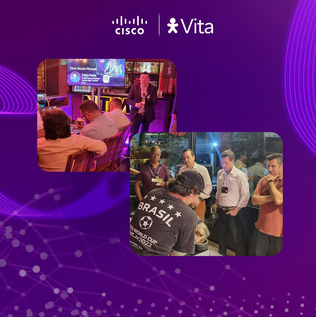 vitait's tweet photo. Aconteceu o evento "Modernizando o Firewall: proteção e inovação redefinidas", que reuniu empresas de diversos setores para uma conversa sobre a força da Cisco e da Vivo Vita no mercado de Segurança. Uma nova solução de firewall gerenciado foi apresentada aos participantes. https://t.co/SfRKXqFVar