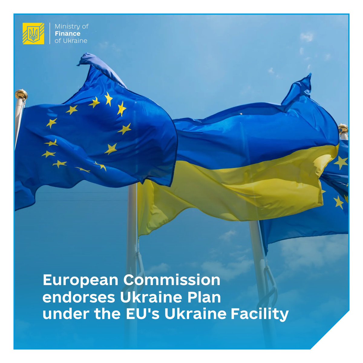 🇪🇺 @EU_Commission endorses Ukraine Plan, paving the way for the disbursement of funds under the EU's Ukraine Facility for 2024-2027. Details: mof.gov.ua/en/news/europe…