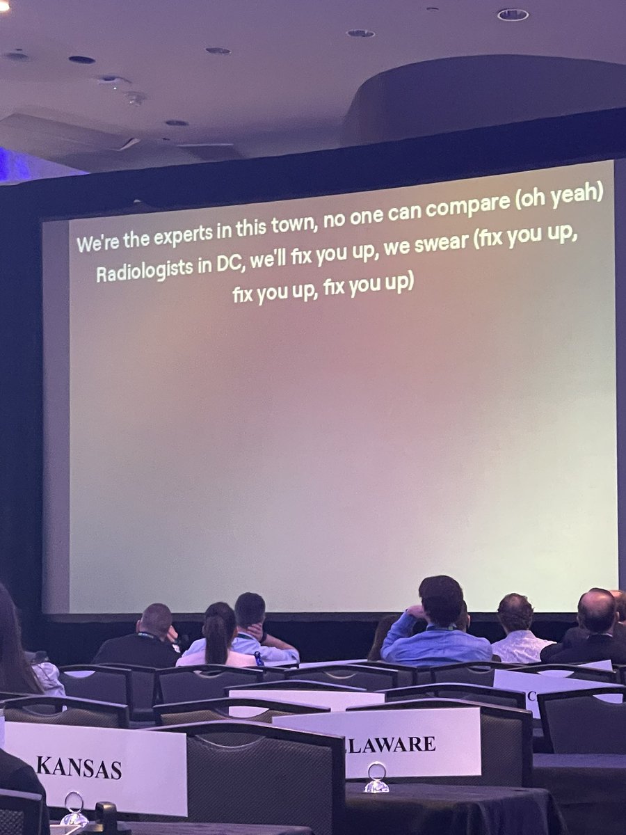 Syed Furqan Zaidi, MD, MBA, FACR (@zaidirad) on Twitter photo <a href="/woojinrad/">Woojin Kim</a> putting on a clinic about the advancing world of AI at the Moreton lecture <a href="/RadiologyACR/">American College of Radiology</a> annual meeting, and shared a song he wrote using AI about radiologists coming to DC for the meeting, this sounds like something <a href="/reh3md/">Rich Heller</a> should incorporate in his next talk #ACR2024 <a href="/woojinrad/">Woojin Kim</a> putting on a clinic about the advancing world of AI at the Moreton lecture <a href="/RadiologyACR/">American College of Radiology</a> annual meeting, and shared a song he wrote using AI about radiologists coming to DC for the meeting, this sounds like something <a href="/reh3md/">Rich Heller</a> should incorporate in his next talk #ACR2024