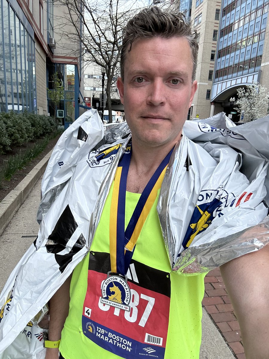 CorySteuben's tweet image. Ran the @bostonmarathon today. Warm and sunny with a tough course as always. Happy with my time. Thanks to the @BAA for always coordinating such a great race.
