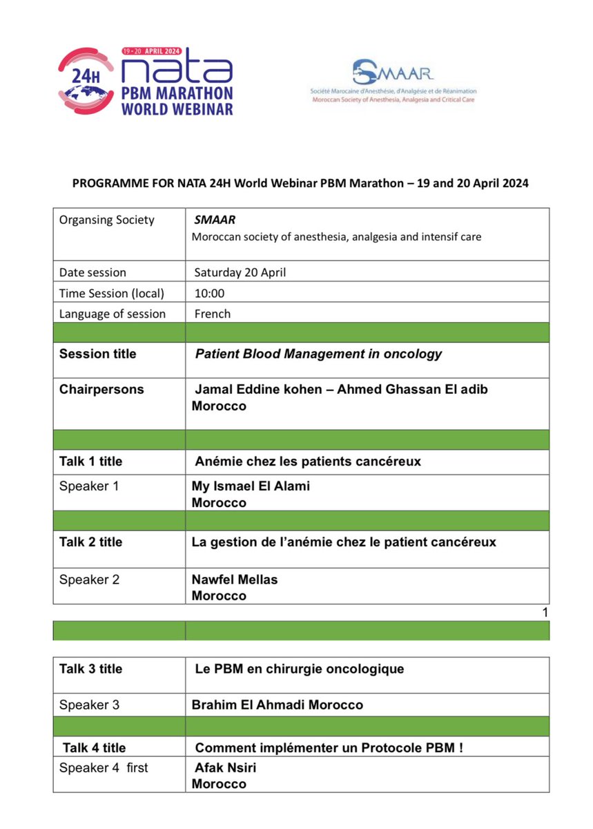 abbit-eu.zoom.us/webinar/regist… La SMAAR participe à la deuxième édition du marathon NATA le samedi 20 avril Soyez au rendez-vous @NATAforum @SigLasocki @ElRhassane @Elahmadibr @ProfElalamy @wfsawca #SMAAR