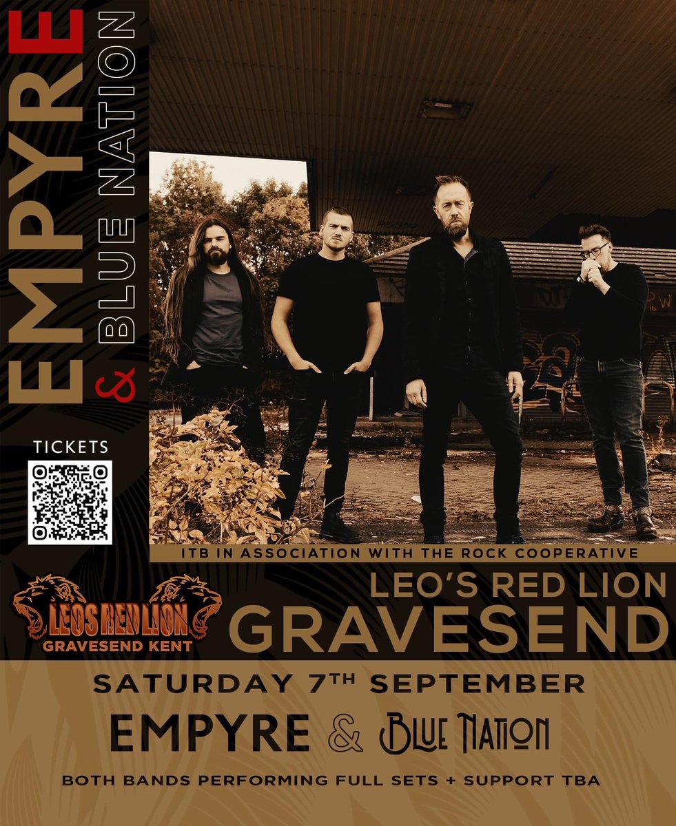Some great announcements today! @EmpyreRock @bluenationmusic returning to @leosredlion 🥳🥳 scan the QR for tickets