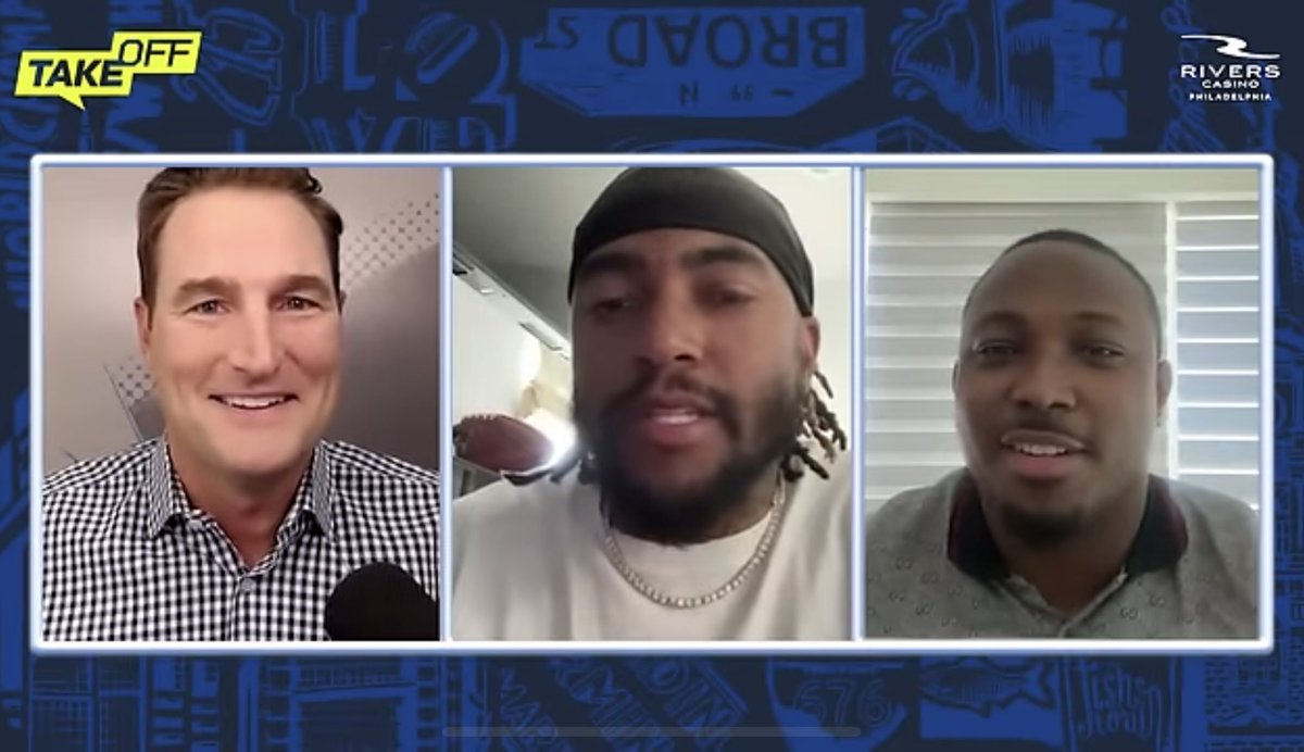 Should the Eagles be more of a pass first offense with AJ, DeVonta, Dallas or a run first offense since adding Saquon Barkley? Two of the best playmakers in Eagles history LeSean McCoy and DeSean Jackson debate it on our latest Takeoff Podcast youtube.com/watch?v=Bhnacr…