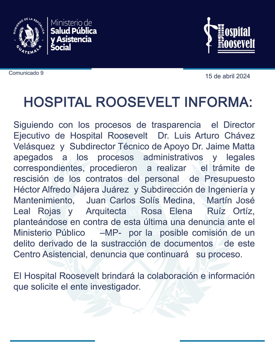 Hospital Roosevelt Informa: