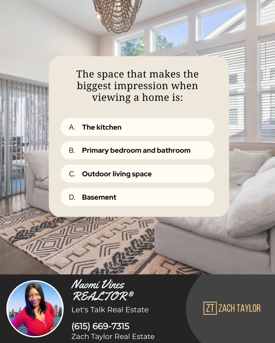 🏡 First impressions are everything when viewing a home. 🌟 Which room catches your eye when you begin house hunting? 🤔

 #realestate #househunting #home #firstimpression #homebuyers #rooms