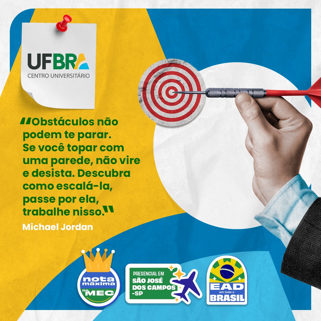 ufbraoficial's tweet photo. Na jornada acadêmica, cada desafio é uma oportunidade para crescer. Abrace os desafios como oportunidades de aprendizado. Levante-se mais forte a cada queda. Com persistência, dedicação e a comunidade vibrante da UFBRA ao seu lado, você alcançará seus objetivos. 

#UFBRA #Foco https://t.co/YOQpN4FlIQ