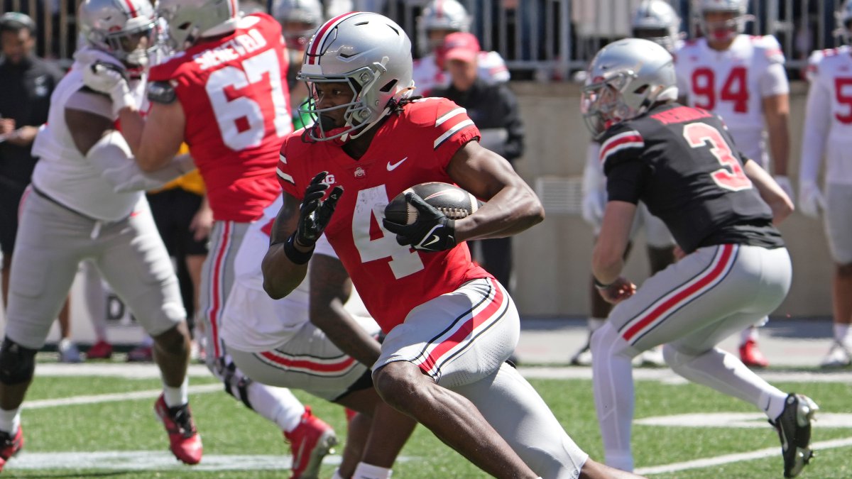 Jeremiah Smith is the highest-rated receiver in @247Sports history — a viral sensation on social media and a legend in South Florida's social circles. This spring, #Buckeyes coach Ryan Day had to stop praising the freshman's jaw-dropping catches. 'I'm gonna be careful what I say