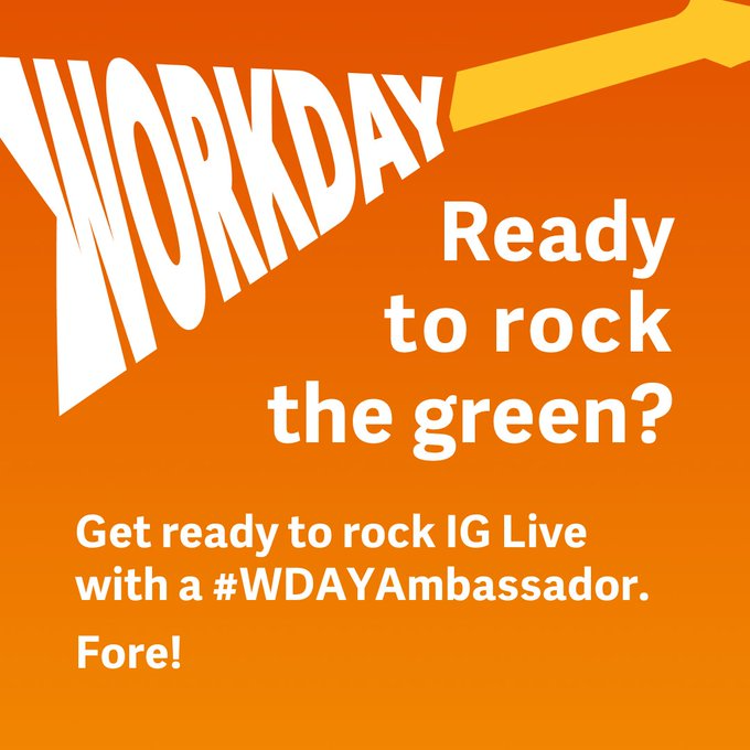 JoniOleson's tweet photo. Get ready to rock with us on April 16th at 12pm PT/3pm ET! Join us on the Workday Instagram page as we go live with Rory McIlroy. #WDAYAmbassador #WDAYRockStar #TeamWDAY https://t.co/3CflvpZBwa