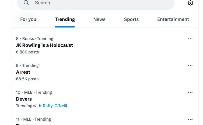 Congrats to JK Rowling for using her endless wealth to force that one Jewish writer to retract her (correct) statement that JK Rowling is a Holocaust denier.

You sure showed that one writer by making your Holocaust denial trend sitewide.

Masterful gambit, ma'am!