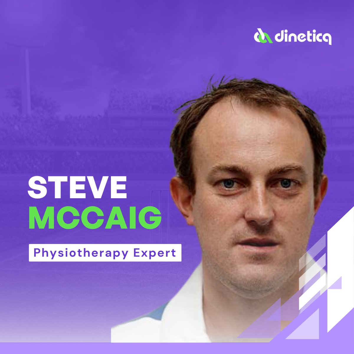 dineticq's tweet photo. Introducing Steve McCaig, our esteemed Physiotherapy Expert at Dineticq. With a wealth of experience spanning over two decades, Steve has served as a consultant at the UK Sports Institute working with elite athletes, including 10 years at the England &amp; Wales Cricket Board (ECB). https://t.co/Yya5IRDz1R