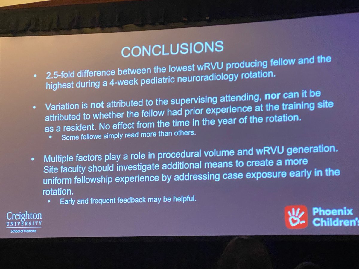 American Society of Pediatric Neuroradiology (@the_aspnr) on Twitter photo Megan Gainer presents findings that variations in Work Relative Value Units (productivity/volume of work) for pediatric cases among neuroradiology fellows were not attributed to the supervising attendings. <a href="/SocPedRad/">The Society for Pediatric Radiology</a> #pedineurorad #pedsrad Megan Gainer presents findings that variations in Work Relative Value Units (productivity/volume of work) for pediatric cases among neuroradiology fellows were not attributed to the supervising attendings. <a href="/SocPedRad/">The Society for Pediatric Radiology</a> #pedineurorad #pedsrad