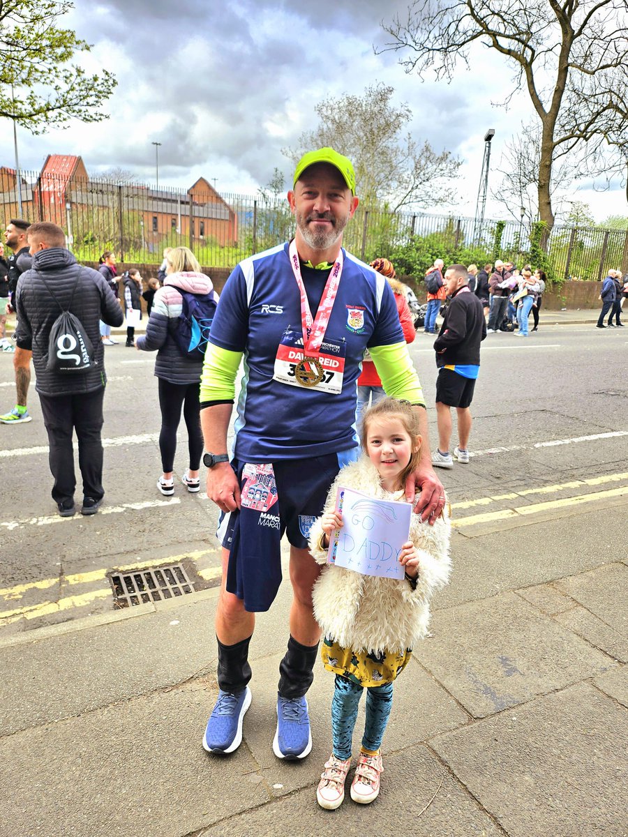 Completed my first marathon yesterday. 4:41. Very hard going!
Support around the route was fantastic 👏
It was a great occasion, and I enjoyed seeing the sights on the way. 
#ManchesterMarathon
