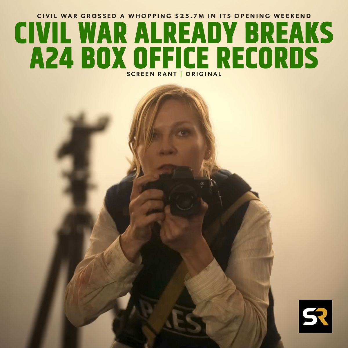 The opening weekend box office for #CivilWar is the biggest ever for an A24 movie. It's the studio’s first release to take the #1 spot at the domestic box office and (as A24's most expensive movie) is more than halfway towards making back its budget. 🤑💰 bit.ly/4aywzNL
