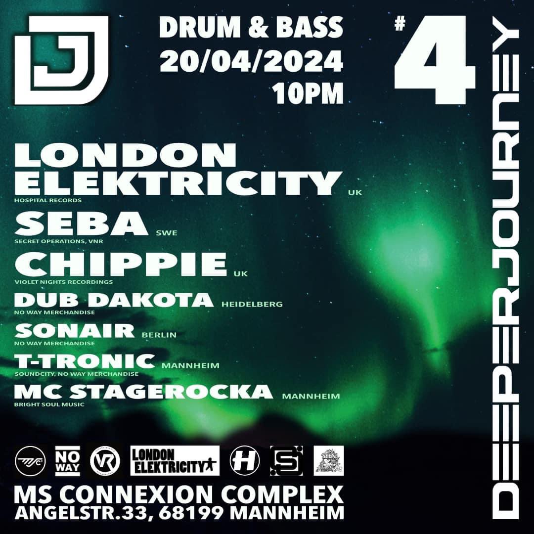Saturday 21/04/2024 🚀

DEEPER JOURNEY #4 w/ London Elektricity, Seba, Chippie 

Location 🇩🇪 MS Connexion Complex