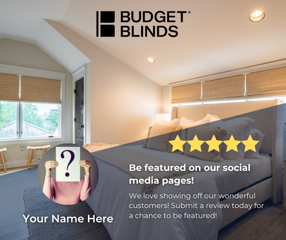 Have you recently worked with us to order our fabulous window treatments? We'd love to hear about your experience! 💬 Leave us a review for a chance to be featured on our social media pages! #SierraVistaAZ #Arizona #SouthernArizona #CochiseCounty #BudgetBlinds #BudgetBlindsSV