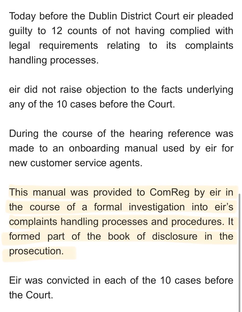 Comreg says the training manual evidence wasn’t a gotcha and it should have known it would come up.