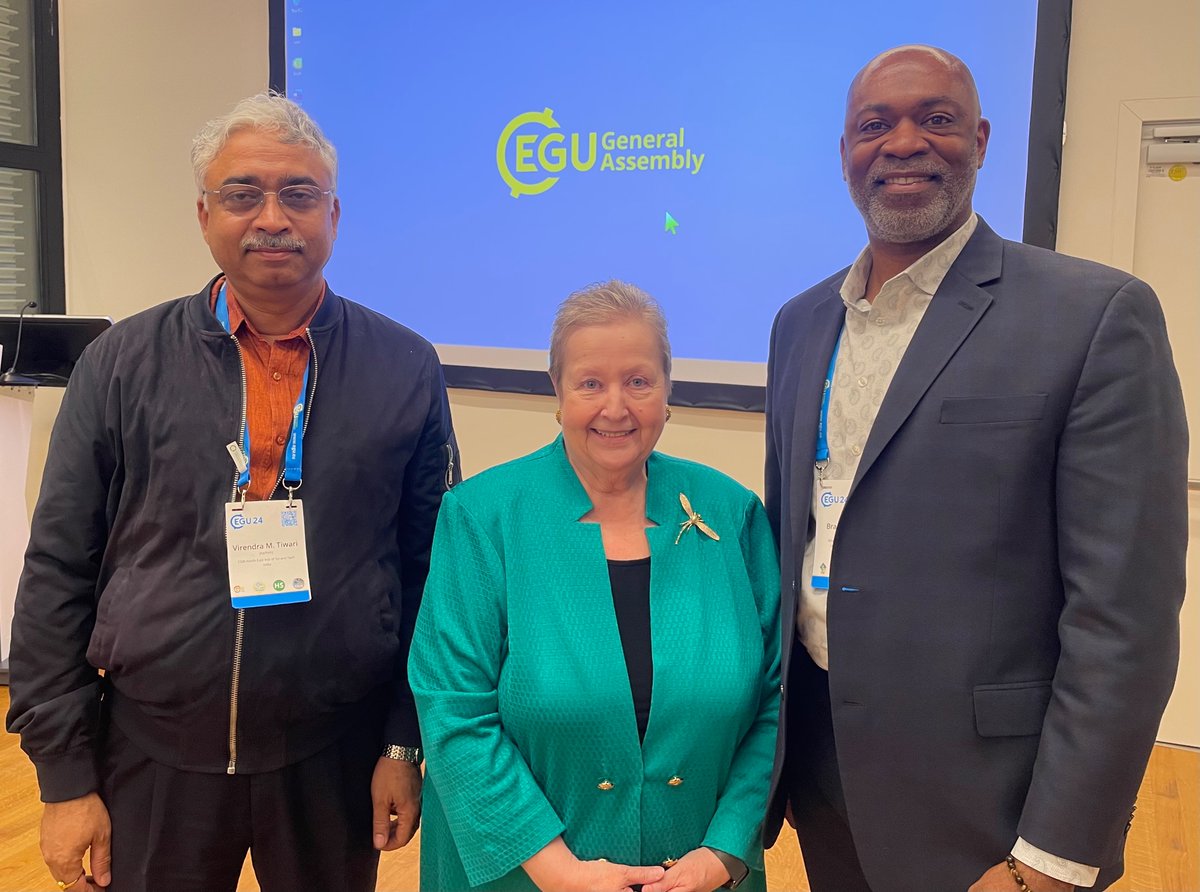 During EGU GA Vienna, had a good conversation with President(Elect) Brandon Jones  (AGU) and Interim CEO Janice Lachance of AGU. There will be Joint Earth Day Statement from Global Geoscience Societies that include IGU, FIGA India. 
@theAGU @CSIR_NEIST @CSIR_IND