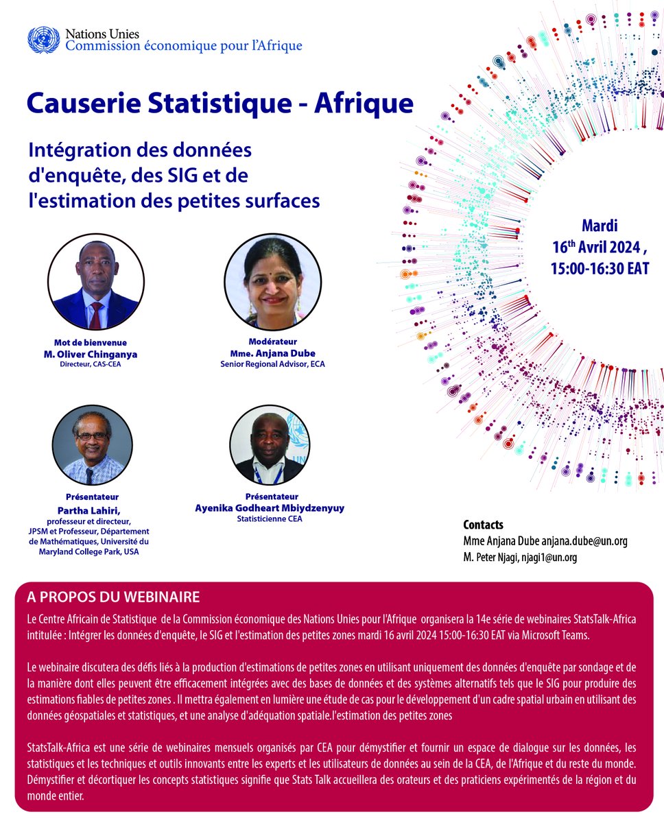 ECAStats's tweet photo. Join @ECAStats, Tuesday 16 April 2024 from 15:00 - 16:30 hrs (GMT+3) for a #StatsTalk on "Integrating survey data with alternative databases for small area estimation". @ECA_OFFICIAL @UNStats @UNESCAP @unecestat @UNECLACPOS @UNESCWA https://t.co/LscQbs00Ih