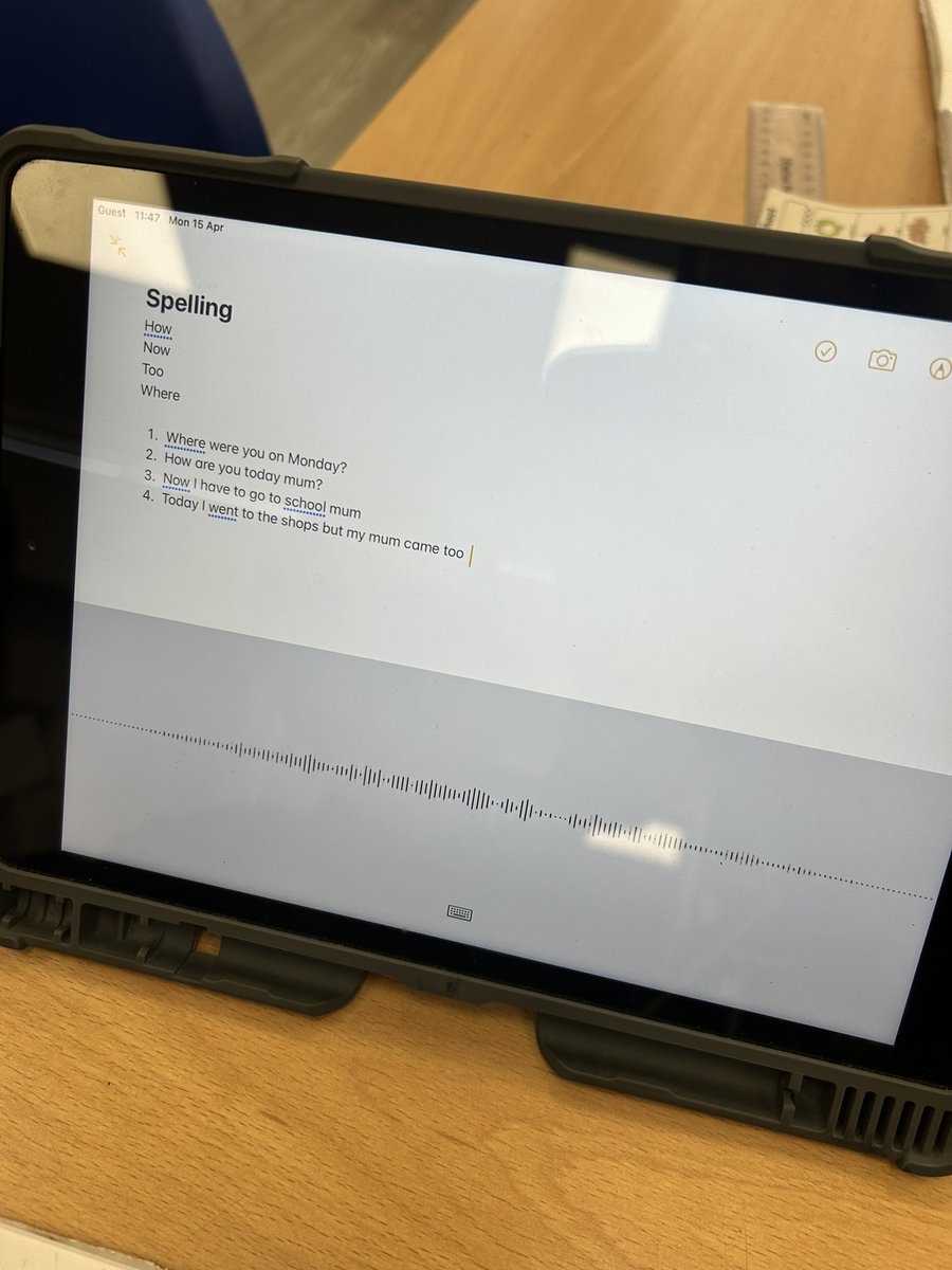 P4 revised some common words today and used speech to text to help create their own sentences. We remembered to use our robot voice when speaking into the iPad.<a href="/BPSDrParnell/">Dr Parnell and P5P</a> <a href="/MissCowieBPS/">Miss Cowie</a>