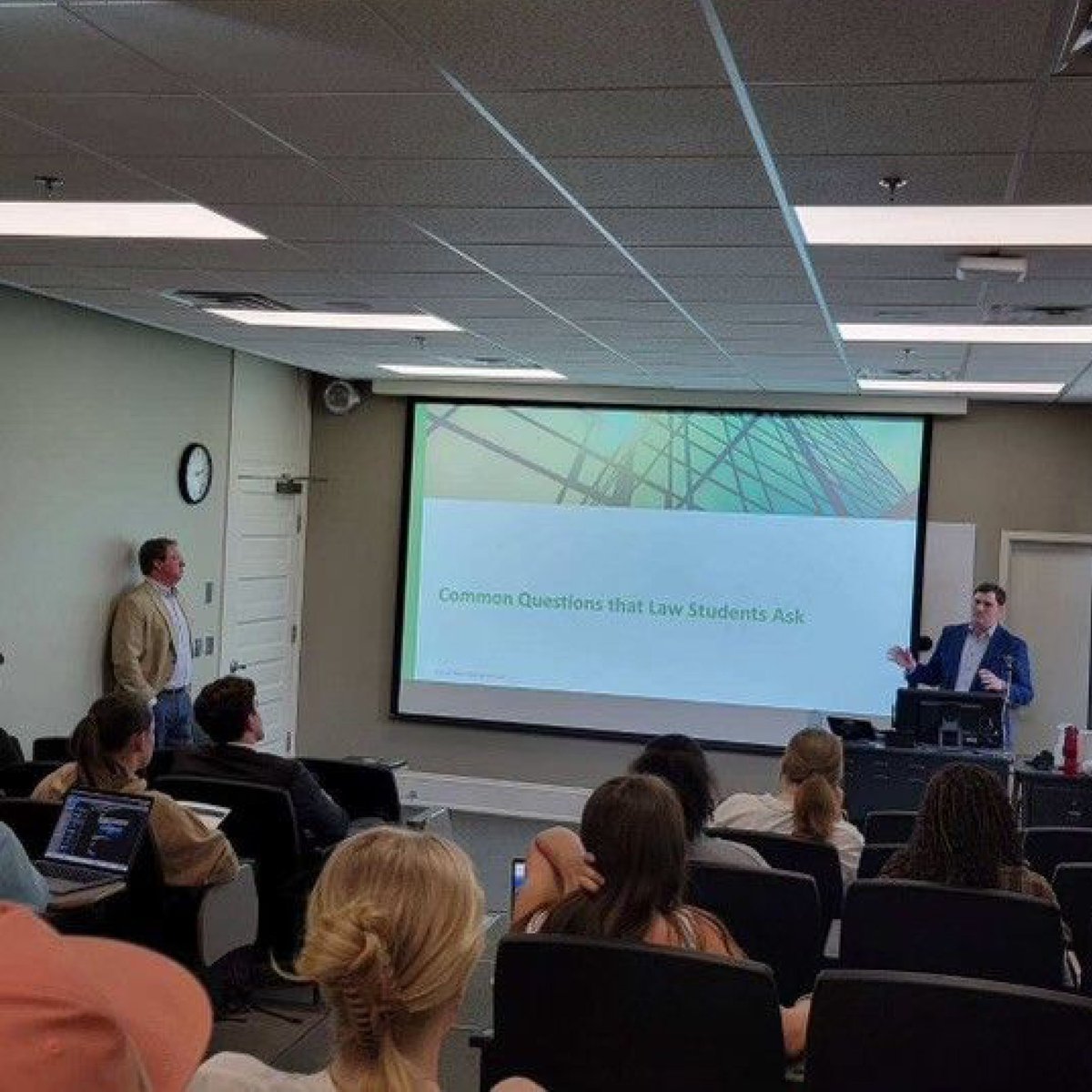 BalchBingham's tweet photo. Balch’s Chuck Burkhart and Connor Herfurth loved the chance to return to their alma mater, @UofAlabama, to talk with pre-law students about Balch, their practice, and the path to becoming a lawyer. #TeamBalch #BalchLeads #LifeatBalch https://t.co/33GsmoLW1q