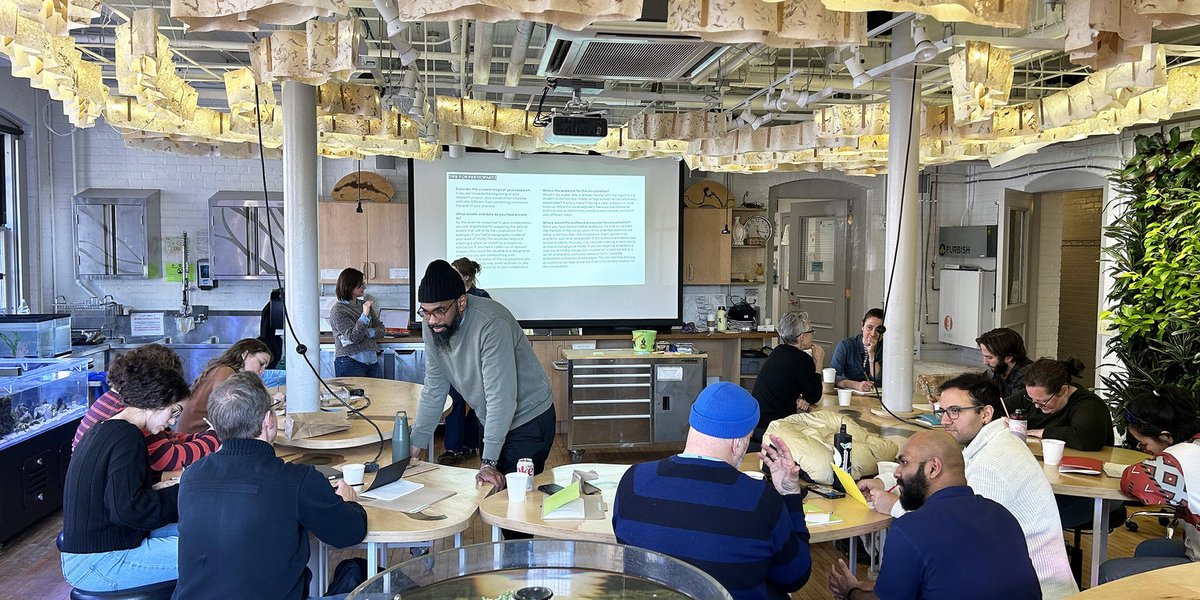 Now in its fourth year, the Edna Lawrence Nature Lab Vis-a-thon pairs @RIEPSCoR researchers with grad students working in the fine arts #RISD bit.ly/3QqWq2b