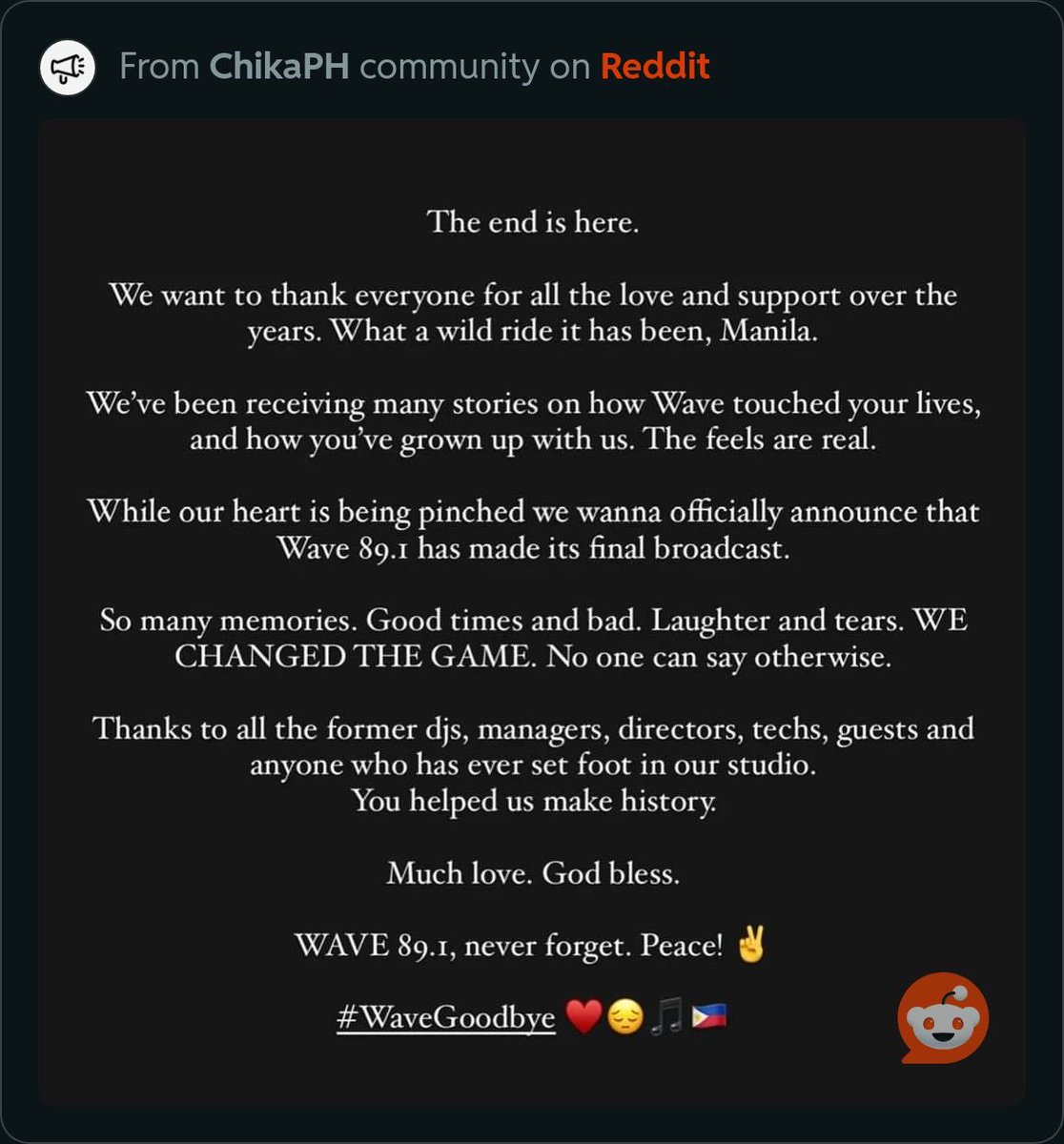 jpaulocastillo's tweet image. Philippine Radio is ceasing. #Wave891