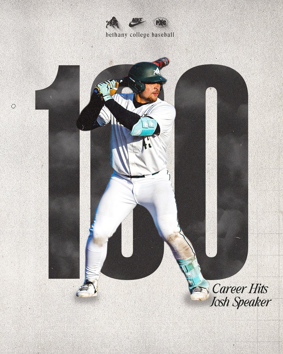 With two hits in the first game against Grove City, senior Josh Speaker hit his 100th career hit.