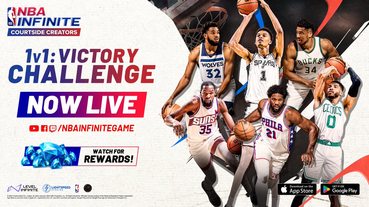 🏀SHOWTIME! The 1v1: Victory Challenge event is LIVE‼️ Come join the live stream we've prepared to watch the Courtside Creators of @NBAInfiniteGame competing in a double elimination bracket to find out who is THE KING 👑 📺youtube.com/@NBAInfiniteGa…