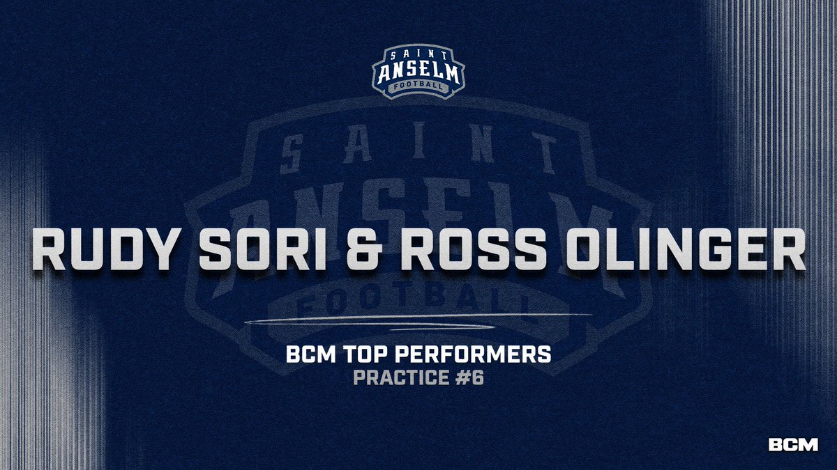 Congratulations to the #BCM Top Performers from Practice #6 🚨 Rudy Sori 🚨 Ross Olinger