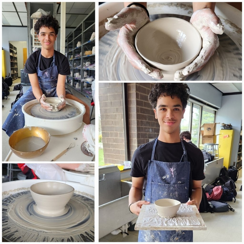A successful first day on the pottery wheel! I'm so proud of them! 🏺