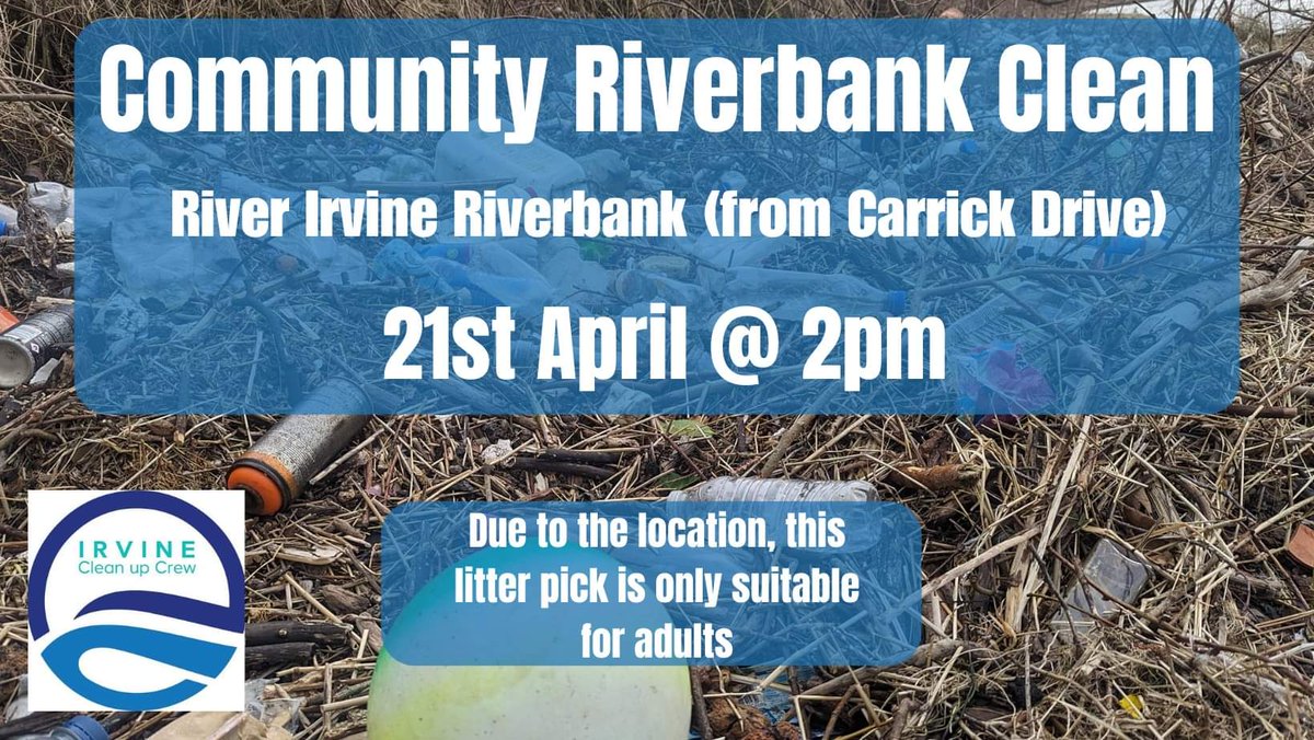 Hopefully the weather improves this week so the river levels settle. The bad weather has brought a lot of rubbish back onto the riverbank, so we are going to go and tidy it up again. Join us! All welcome, but for safety reasons no kids can come onto the riverbank. 

#litterpick