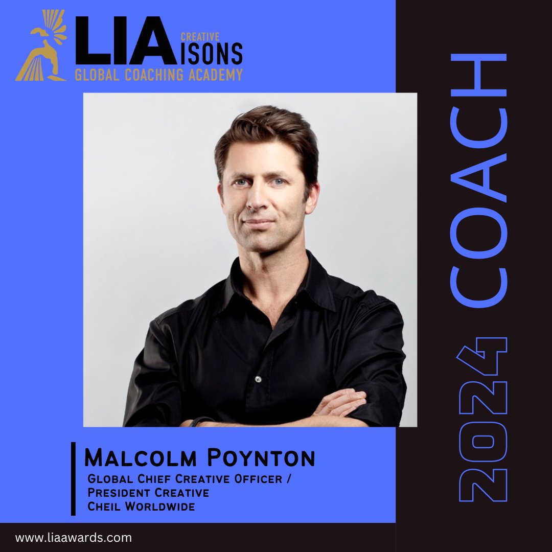 Announcing 2024 Digital and Use of Social Media & Influencers Jury President and #CreativeLIAisons Coach/Mentor, Malcolm Poynton, Global CCO of Cheil Worldwide. @e1even5ive View this jury: liaawards.com/juries/jury/20… #LIAawards #CreatedForCreatives #Creativity #LIAjudging #awards