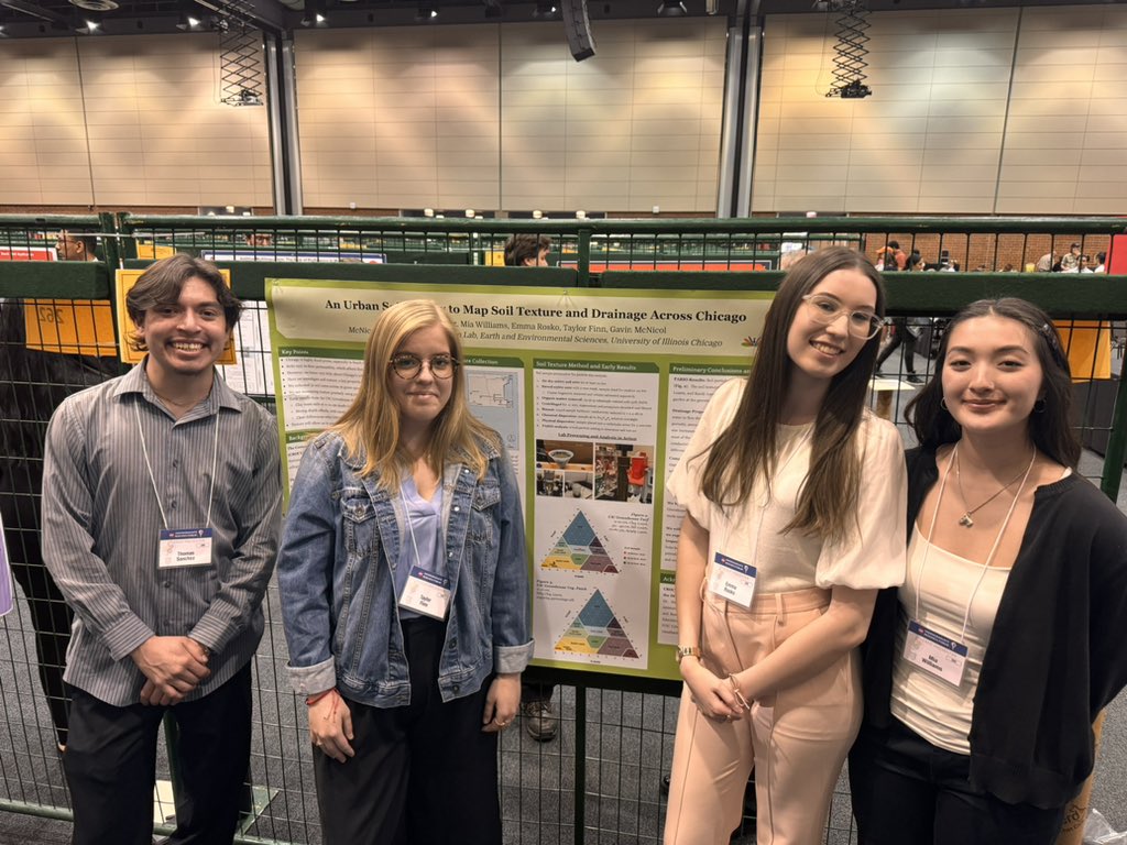 Students from my lab group presented a poster today at the UIC Undergraduate Research Forum on our Chicago urban soil survey. Nice work!
