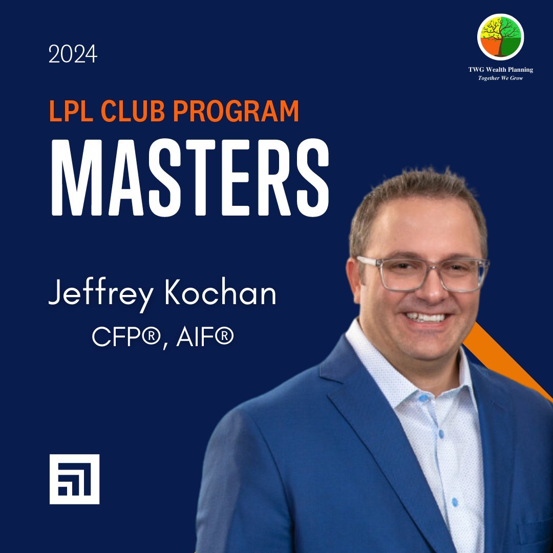 TWGWealthPlan's tweet image. Big news! We are thrilled to share that Jeff Kochan has officially joined the elite group of financial advisors in LPL Financial’s Masters Club for 2024! Thank you to all our amazing clients for making this possible!

#LPLFinancial #LPLMasters #TWGWealthPlanning