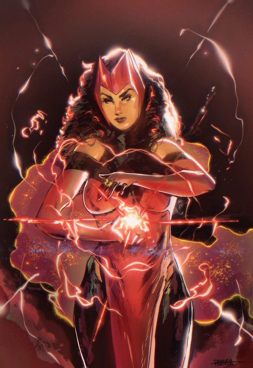 Worst part about working on comics is not being able to share much of anything until the time comes, so posting has slows down a lot. But I had this Scarlet Witch colored up that I realized I never shared before. Did some touch ups on it before bed and now it’s ready to go.