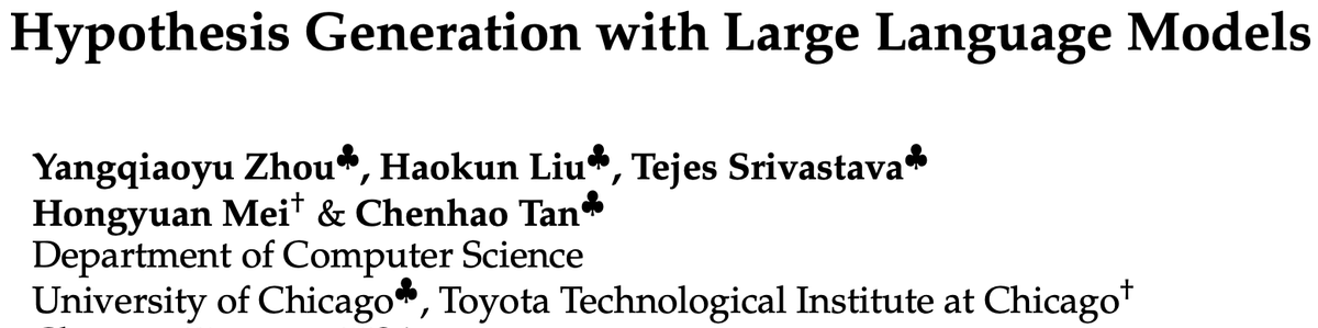 🔥Thrilled to introduce HypoGeniC: Hypothesis Generation with Large Language Models 🔥
How can LLMs systematically propose and verify hypotheses based on observations for #ScientificDiscovery?
Read our paper to find out!
📄: arxiv.org/abs/2404.04326…
Details in 🧵 (1/n):