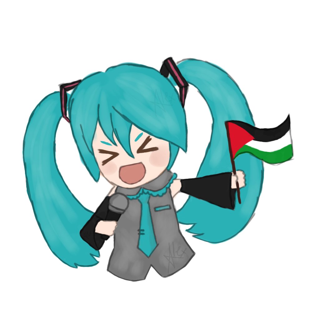 diodivo's tweet photo. shut up miku and my homies all support palestine!! 🍉

#FreePalestine 🇵🇸 #Palestine https://t.co/OczWr5dE6u