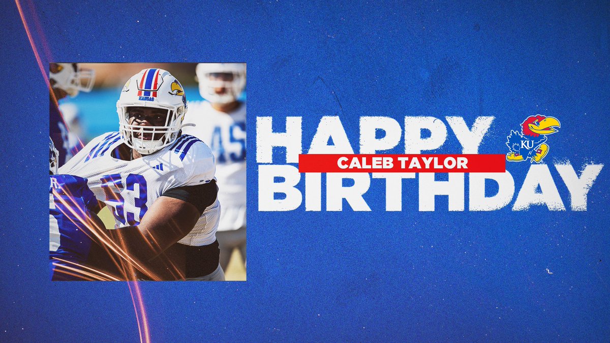 Let’s all wish our Jayhawk Family member @C_Taylor53 a very Happy Birthday! Caleb, enjoy your special day! #RockChalkBirthday