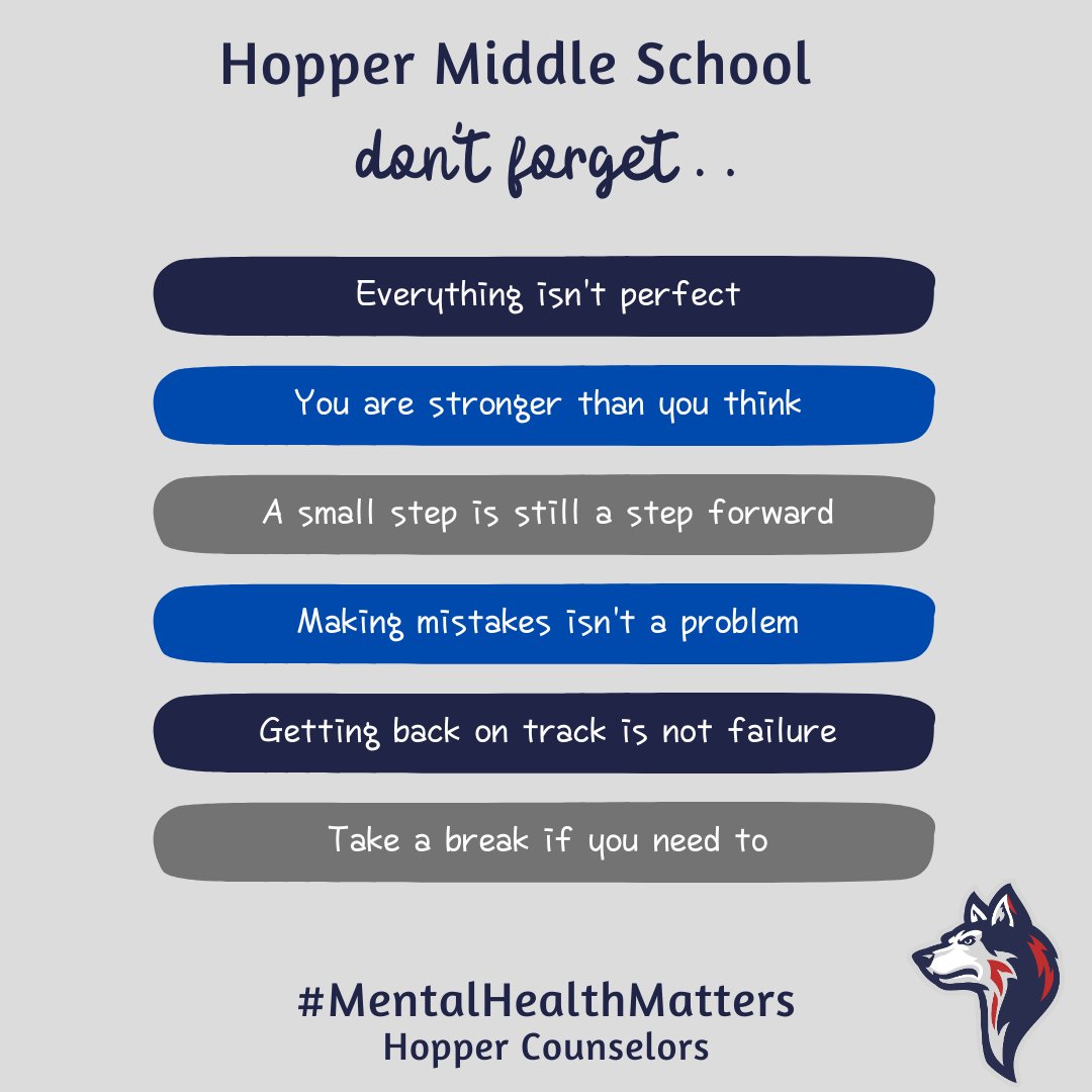 Mental Health Matters at Hopper Middle School! #ShareAHoppertunity