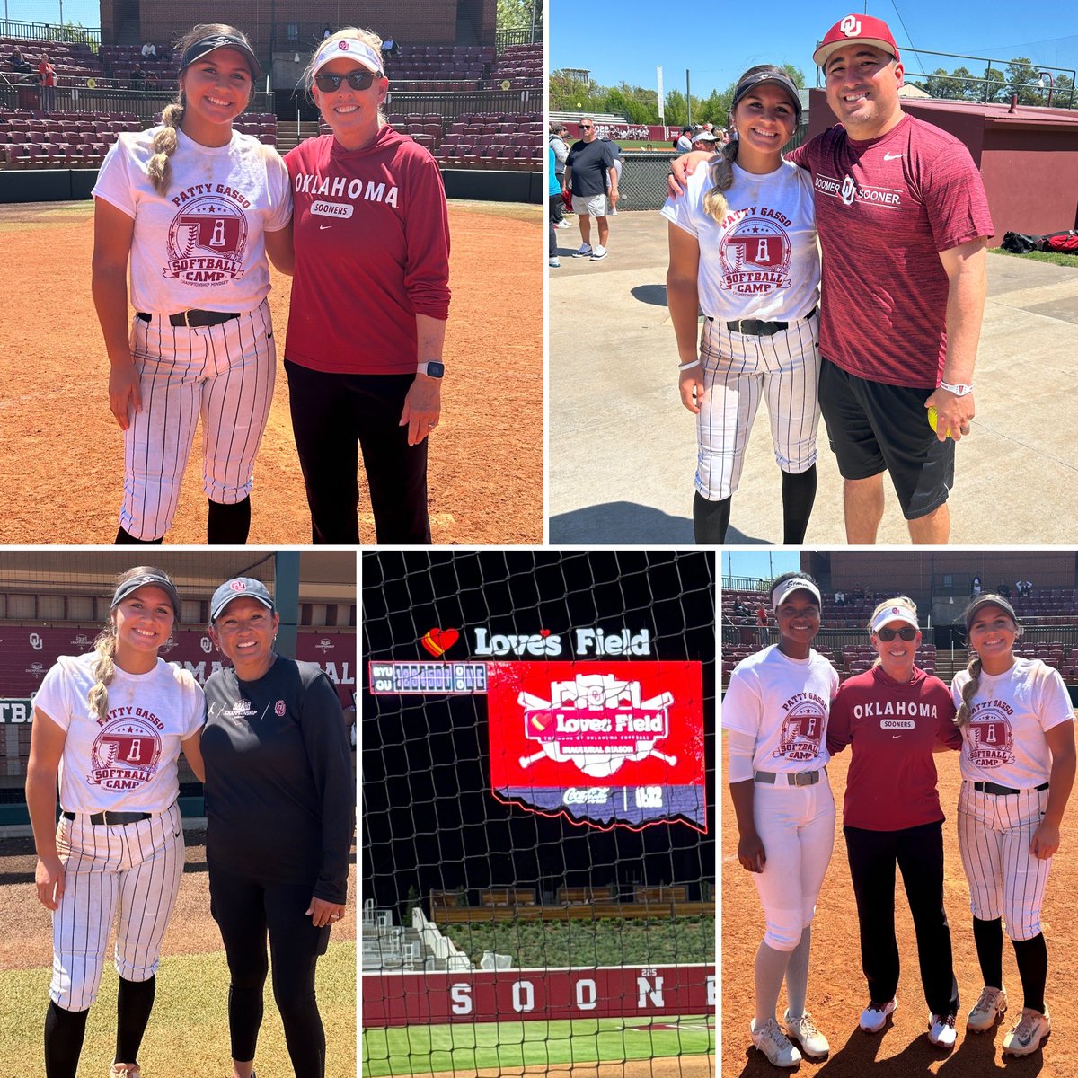 Thank you <a href="/OU_Softball/">Oklahoma Softball</a> for having me at your camp this weekend! The coaching staff <a href="/GassoPatty/">Patty Gasso</a> <a href="/coachjro/">Jennifer Rocha</a> <a href="/jtgasso/">JT Gasso</a> and players were awesome to work with. I appreciate all the tips you shared with me which will help my 🥎 game. @StormAppel_AZ <a href="/Dadof5appels/">steve appel</a>
