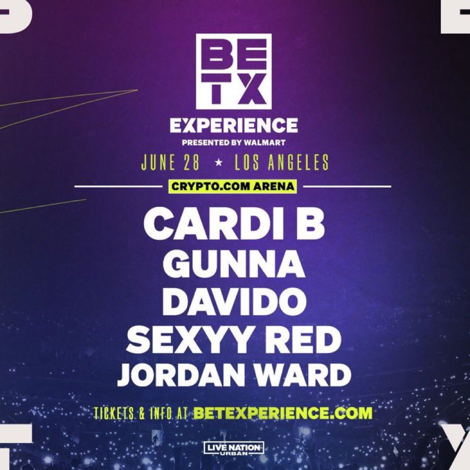 Cardi B will be headlining the BET Experience concert on June 28th. Tickets go on sale this Friday, April 19th.